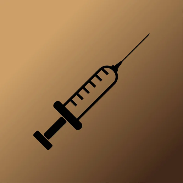 Hypodermic Syringe Vector Icon — Stock Vector