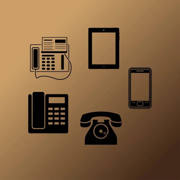 Векторные Телефонные Аппараты — стоковый вектор