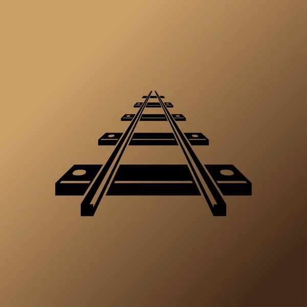 Vectorillustratie Pictogram Railroad — Stockvector