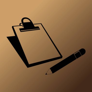 kalem ve Pano vektör simgesi