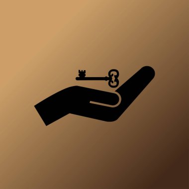 el ve anahtar vektör simgesi