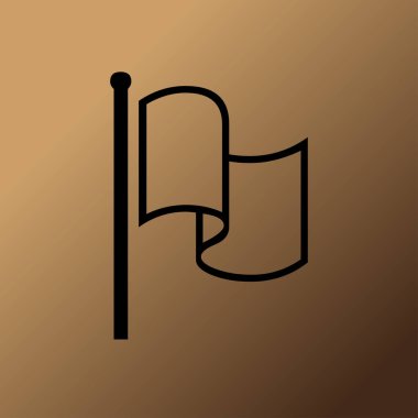 bayrak simgesini illüstrasyon vektör