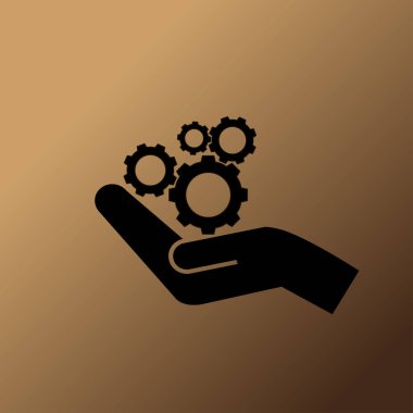 el ve mekanizma vektör simgesi