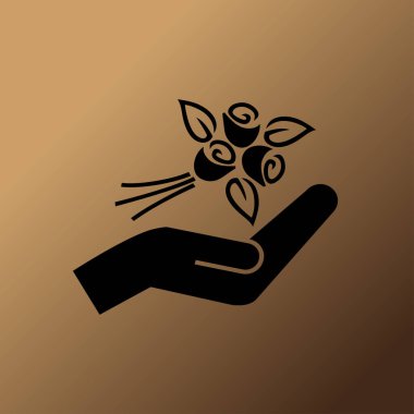 Gül simge tasarlamak vektör 