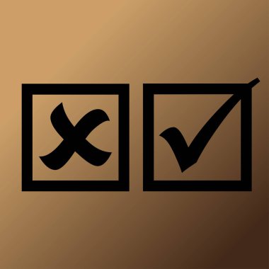 onay işareti, kene, Evet, Hayır, oy simgesi