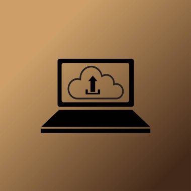 Not defteri simgesi, bulutlar vektör simge yüklemek.