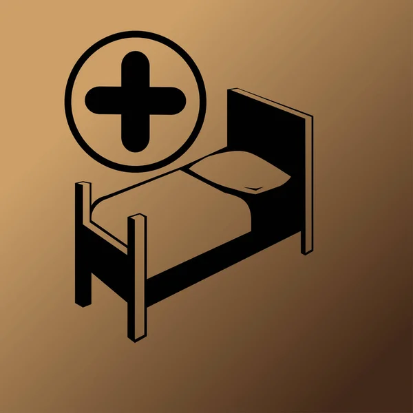 Cama Hospital Ilustración Vector — Vector de stock