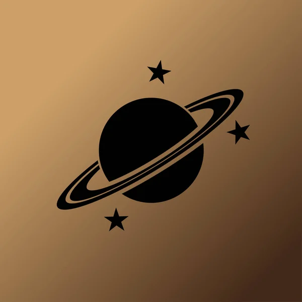 Illustration Zum Planeten Vektor Symbol — Stockvektor