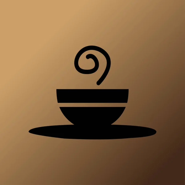 Icono Vector Café Caliente — Archivo Imágenes Vectoriales