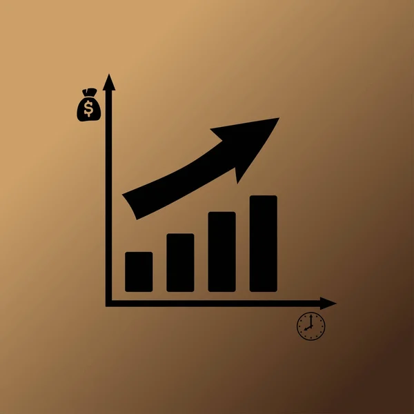 Diagramm Und Diagramm Vektor Symbol — Stockvektor