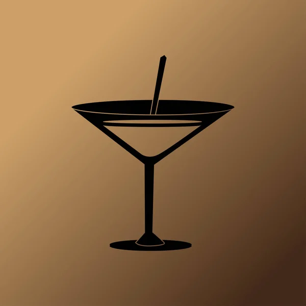 Cocktail Vector Icon Illustration — Stock Vector