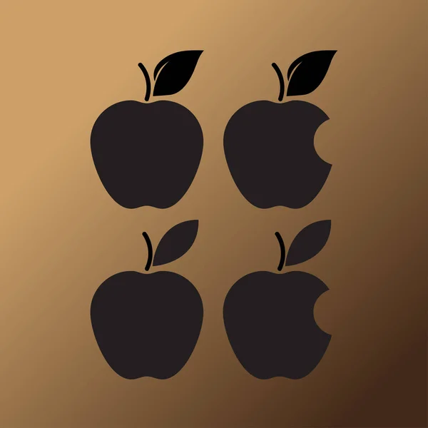 Appels Iconen Set Vectorillustratie — Stockvector