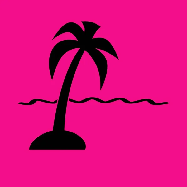 Веб Іконка Екзотичного Острова Векторна Ілюстрація — стоковий вектор