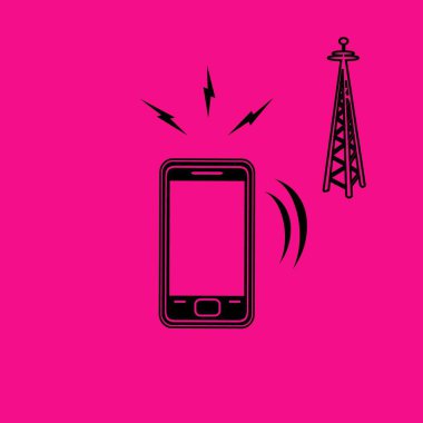 Cep telefonu güç vektör simgesi 