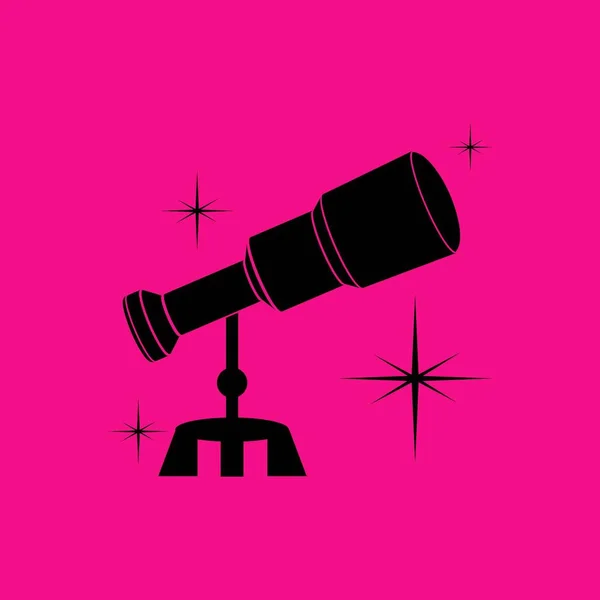 Telescope Icon Illustration Vector — Stock Vector