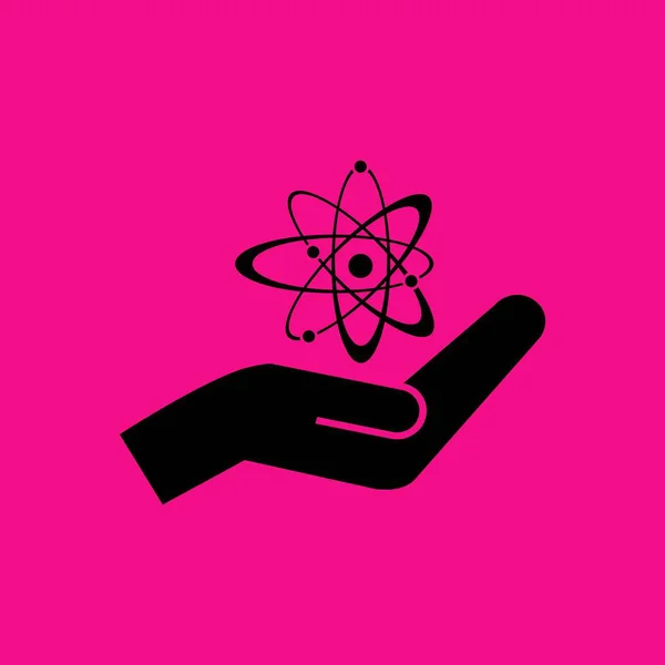 Illustration Icône Signe Atome — Image vectorielle