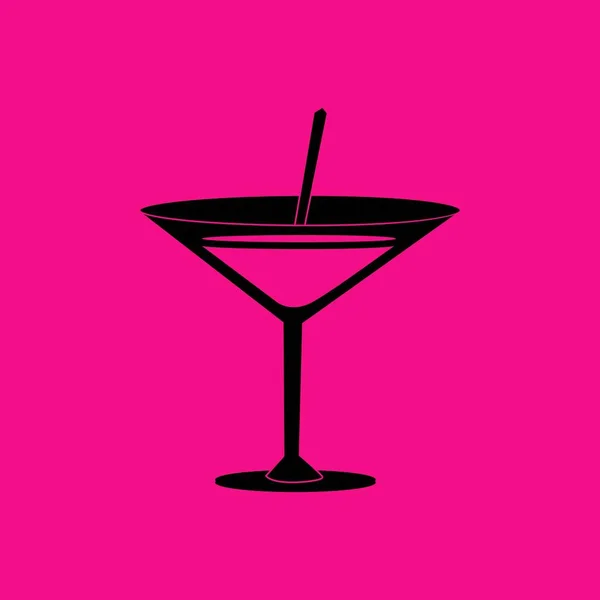 Illustration Icône Vectorielle Cocktail — Image vectorielle