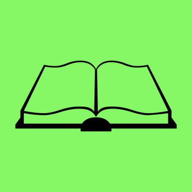 Web simgesi kitap yeşil zemin üzerine