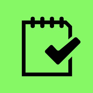 Belge vektör simgesi yeşil zemin üzerine