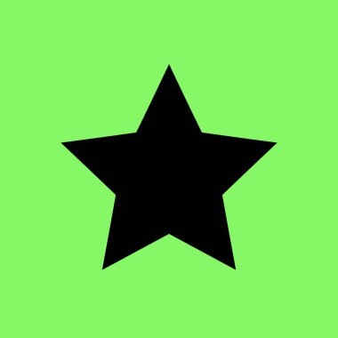 Yeşil zemin üzerine yıldız simgesi