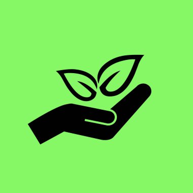 arka planı yeşil Eco sembolü