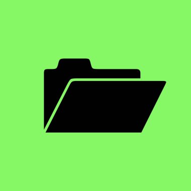 Klasör simgesinde yeşil arka plan