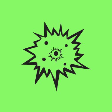 Splash düz simge vektör çizim