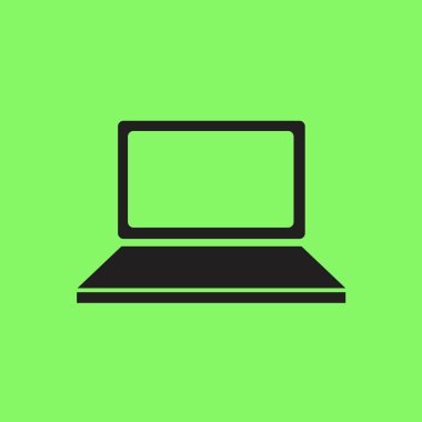 Bilgisayar vektör simge yeşil zemin üzerine