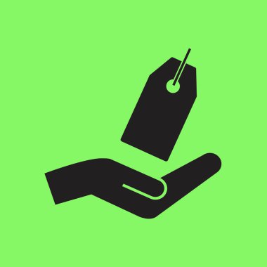 Fiyat kutsal kişilerin resmi, vektör simge yeşil zemin üzerine