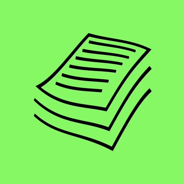 Documento Archivos Icono Sobre Fondo Verde — Vector de stock