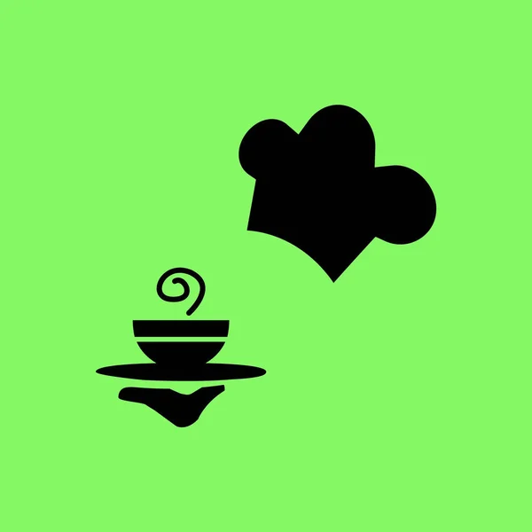 Koch Symbol Auf Grünem Hintergrund — Stockvektor