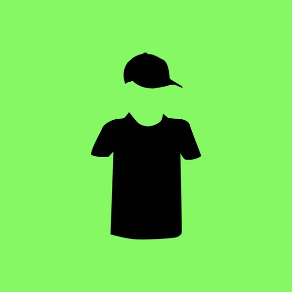 Shirt Vektorové Ikony Zeleném Pozadí — Stockový vektor