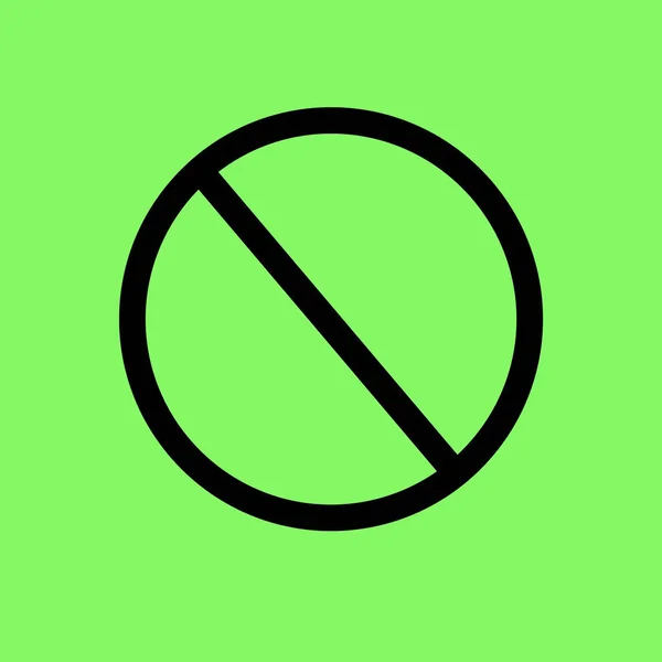 Acceso Negado Icono Prohibición Vector Ilustración Sobre Fondo Verde — Archivo Imágenes Vectoriales
