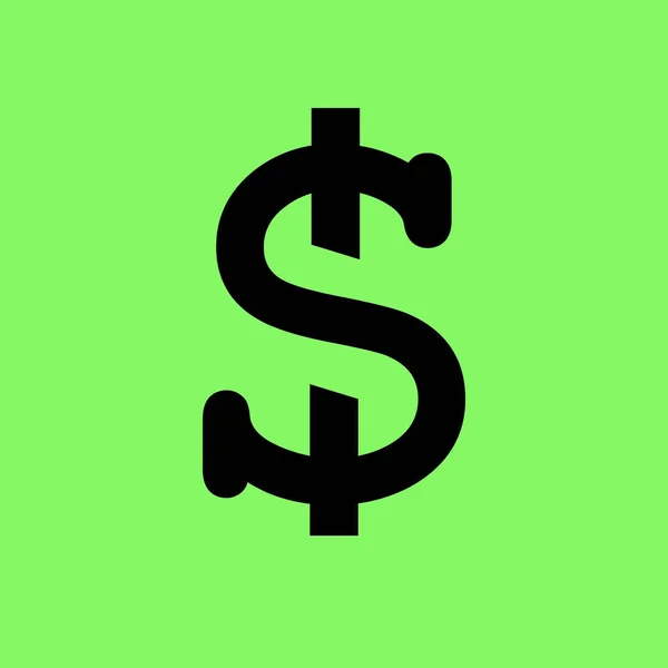Money Icon Vector Icon Green Background — Stock Vector
