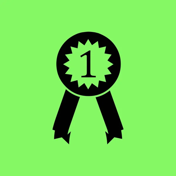 Pictograph Award Vektor Ikonen Grön Bakgrund — Stock vektor