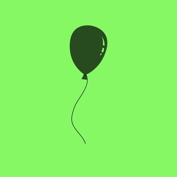 Balon Vektör Simge Yeşil Zemin Üzerine — Stok Vektör
