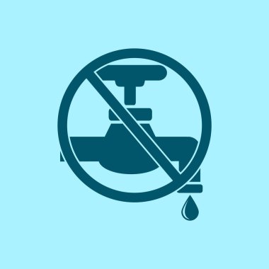 Su işareti vektör çizim üzerinde mavi arka planı Kaydet