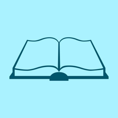 Web simgesi kitap mavi zemin üzerine