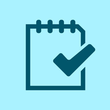 Belge vektör simgesi mavi zemin üzerine