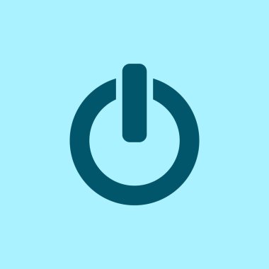 Anahtar simgesi üzerinde illüstrasyon mavi arka plan üzerinde güç işareti vektör