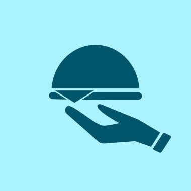 Garson vektör çizim mavi zemin üzerine