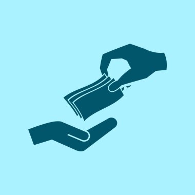 para nakit vektör simgesi mavi zemin üzerine