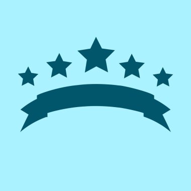 Beş yıldız kutsal kişilerin resmi üstünde mavi renkli vektör