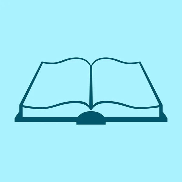 Libro Icono Web Sobre Fondo Azul — Vector de stock