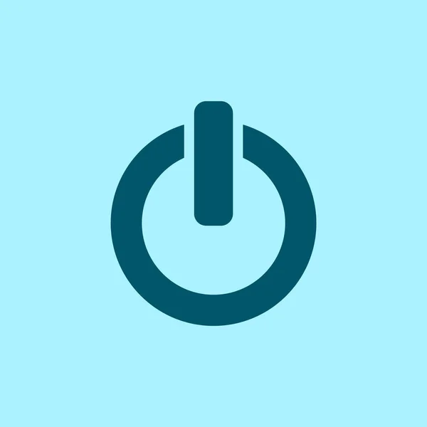 Icon Power Sign Vector Illustration Blue Background — стоковый вектор