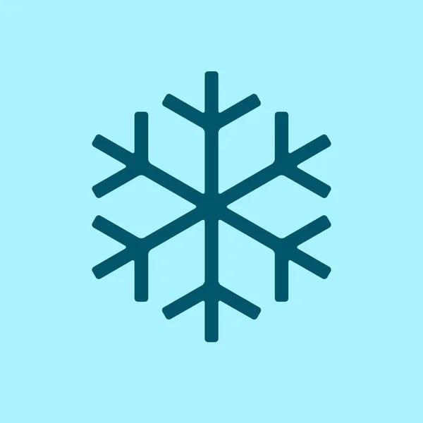 Schneeflockensymbol Auf Blauem Hintergrund — Stockvektor
