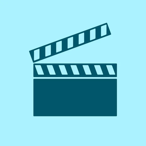Videoikonen Cinema Vektorillustration Blå Bakgrund — Stock vektor