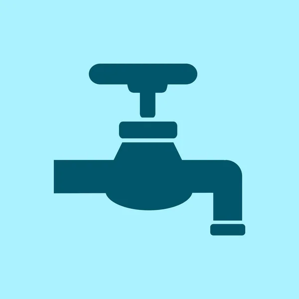 Salvar Água Sinal Vetor Ilustração Fundo Azul — Vetor de Stock
