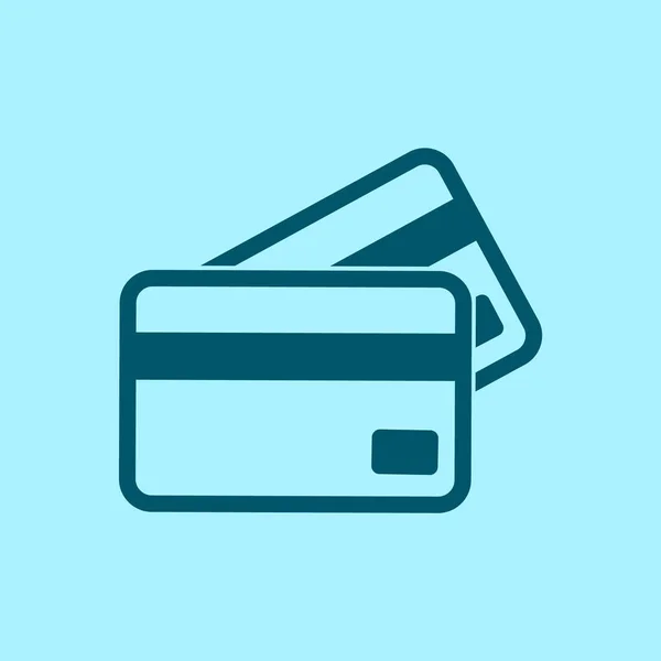 Kreditkarte Auf Blauem Hintergrund — Stockvektor