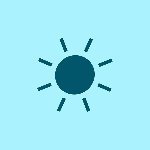 太陽アイコン 青い背景のベクトル図 — ストックベクタ